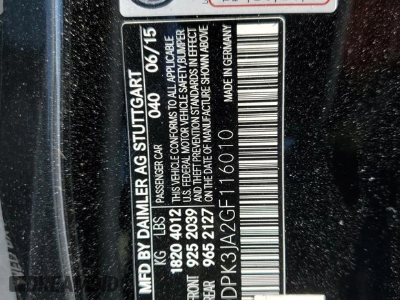 2016 Mercedes-Benz SLK 300 with VIN WDDPK3JA2GF116010, listed as a Copart auction lot 53299315 with 50,295 mi miles and Salvage Title. Bid and sale history available at DreamBid. Image 12.