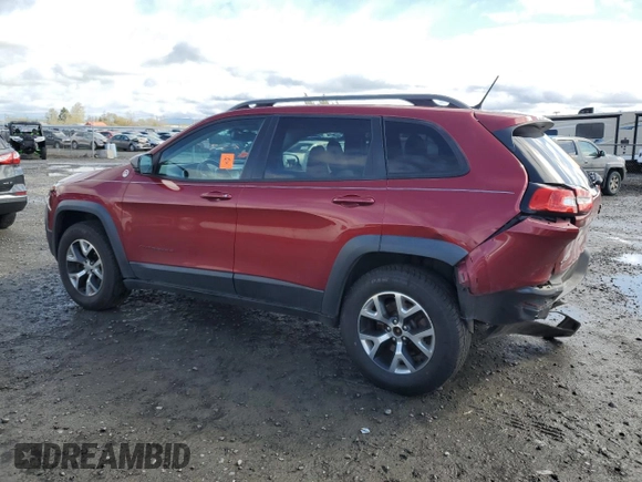 2015 Jeep Cherokee Trailhawk with VIN 1C4PJMBS9FW544133, listed as a Copart auction lot 51000485 with 96,146 mi miles and Salvage Title. Bid and sale history available at carsss.com. Image 2.