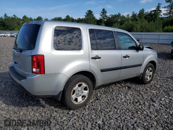 2012 Honda Pilot LX with VIN 5FNYF4H23CB005813, listed as a Copart auction lot 66602484 with Not Provided miles and Salvage Title. Bid and sale history available at carsss.com. Image 3.