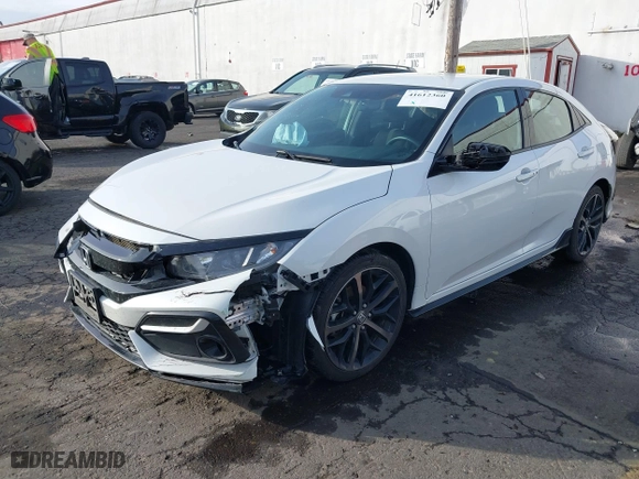 2021 Honda Civic Hatchback Sport with VIN SHHFK7H49MU411360, listed as a IAAI auction lot 41612360 with 59,216 mi miles. Bid and sale history available at carsss.com. Image 18.
