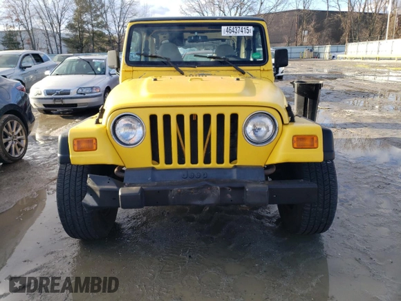 2000 Jeep Wrangler SE with VIN 1J4FA29P4YP791584, listed as a Copart auction lot 46437415 with 157,645 mi miles and Clean Title. Bid and sale history available at carsss.com. Image 5.