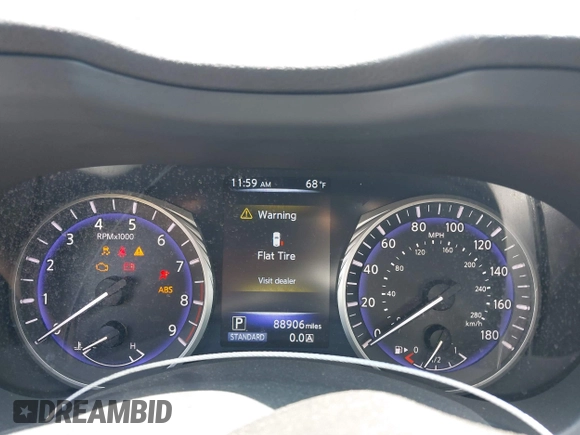 2015 Infiniti Q50 Sport with VIN JN1BV7AR4FM396826, listed as a IAAI auction lot 42197384 with 88,906 mi miles and . Bid and sale history available at DreamBid. Image 7.