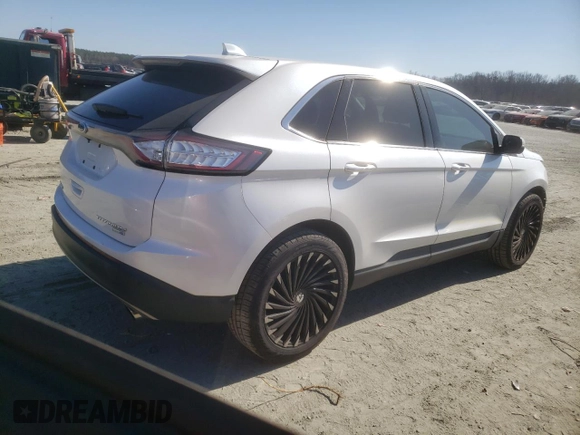 2016 Ford Edge Titanium with VIN 2FMPK4K98GBB23514, listed as a Copart auction lot 46593605 with 165,546 mi miles and Salvage Title. Bid and sale history available at carsss.com. Image 3.