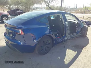 2024 Tesla Model 3 Long Range with VIN 5YJ3E1EB2RF758998, listed as a IAAI auction lot 41861108 with 14,531 mi miles and . Bid and sale history available at DreamBid. Image 4.