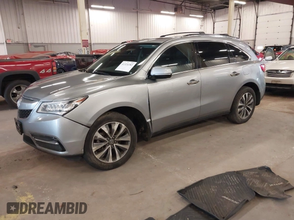 2016 Acura MDX w/Tech with VIN 5FRYD4H49GB033918, listed as a IAAI auction lot 41324182 with 181,244 mi miles. Bid and sale history available at carsss.com. Image 2.