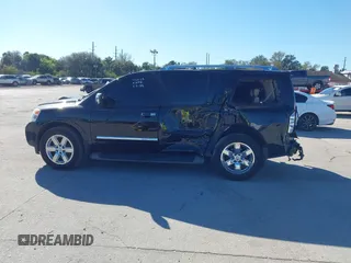 2011 Nissan Armada SV with VIN 5N1BA0ND7BN606270, listed as a IAAI auction lot 41599862 with 110,399 mi miles and . Bid and sale history available at DreamBid. Image 14.