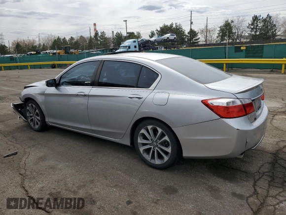 2014 Honda Accord Sedan Sport with VIN 1HGCR2F5XEA033737, listed as a Copart auction lot 52454755 with 138,838 mi miles and Salvage Title. Bid and sale history available at carsss.com. Image 2.
