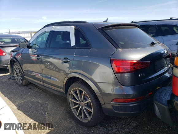 2018 Audi Q3 Premium Plus with VIN WA1JCCFS9JR007624, listed as a Copart auction lot 42453633 with 0 mi miles. Bid and sale history available at carsss.com. Image 2.
