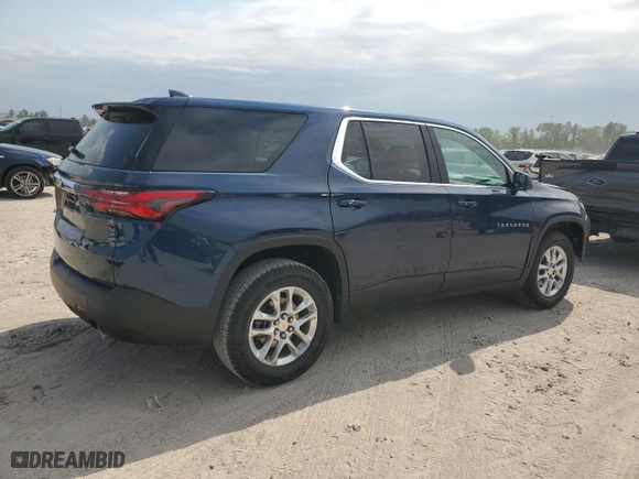 2022 Chevrolet Traverse LS with VIN 1GNERFKW7NJ169151, listed as a Copart auction lot 53361845 with 45,178 mi miles and Salvage Title. Bid and sale history available at carsss.com. Image 3.