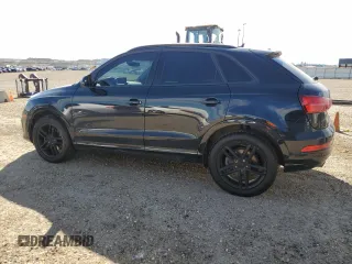 2018 Audi Q3 Premium with VIN WA1ECCFS0JR017413, listed as a Copart auction lot 62832335 with 112,795 mi miles and Salvage title. Bid and sale history available at DreamBid. Image 2.