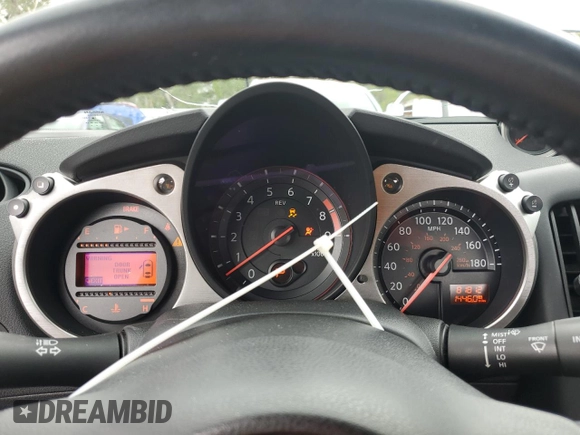 2017 Nissan 370Z with VIN JN1AZ4EH0HM955145, listed as a Copart auction lot 46843485 with 81,812 mi miles and Salvage Title. Bid and sale history available at DreamBid. Image 9.