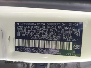 2008 Toyota Yaris с VIN JTDBT923X84023902, выставлен на аукционе IAAI как лот 42327358 с пробегом 321 696 миль миль и . История ставок и продаж доступна на DreamBid. Изображение 9.
