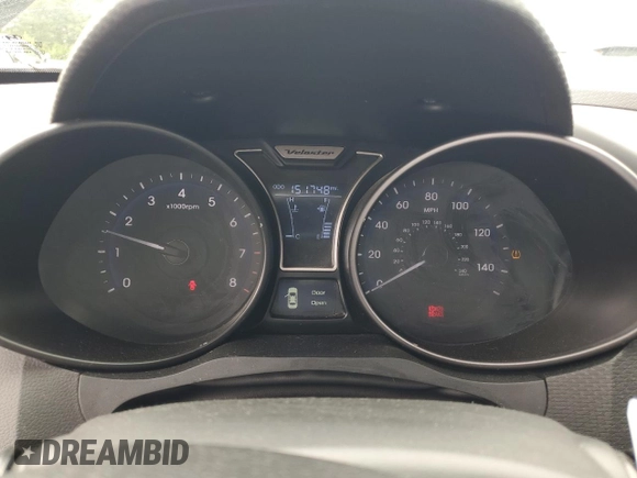 2015 Hyundai Veloster Turbo with VIN KMHTC6AE2FU240326, listed as a Copart auction lot 54400765 with 151,748 mi miles and Salvage title. Bid and sale history available at DreamBid. Image 9.