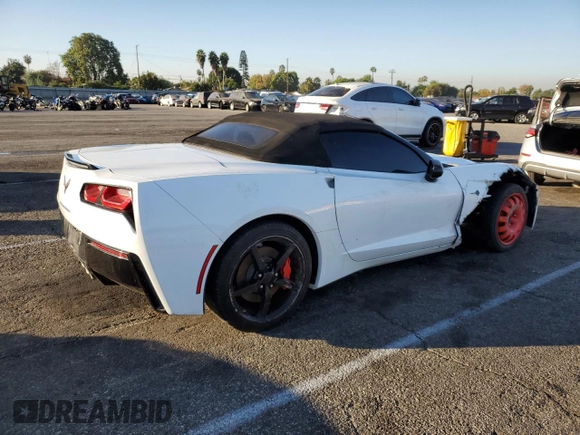 2014 Chevrolet Corvette 3LT with VIN 1G1YF3D71E5128003, listed as a Copart auction lot 58559974 with 72,682 mi miles and Clean Title. Bid and sale history available at carsss.com. Image 3.