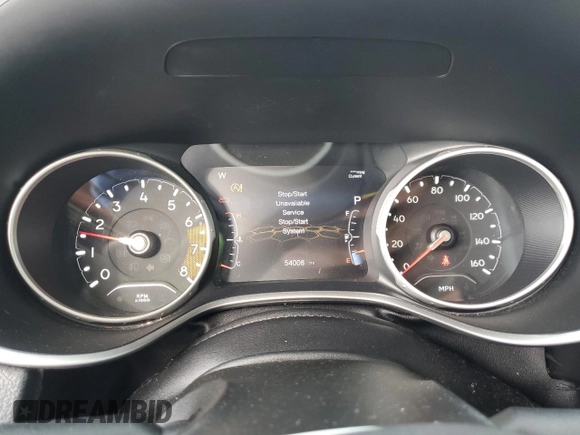 2021 Jeep Compass Latitude with VIN 3C4NJCBB6MT522725, listed as a Copart auction lot 52069125 with 54,008 mi miles and Salvage title. Bid and sale history available at DreamBid. Image 9.