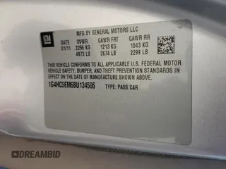 2011 Buick Lucerne CXL with VIN 1G4HC5EM6BU134506, listed as a Copart auction lot 45139305 with 93,383 mi miles and Salvage Title. Bid and sale history available at carsss.com. Image 15.