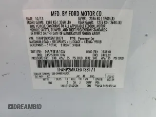 2014 Ford Police Interceptor с VIN 1FAHP2MKXEG138171, выставлен на аукционе Copart как лот 54104765 с пробегом 65 286 миль миль и Чистый • Clean title. История ставок и продаж доступна на DreamBid. Изображение 12.