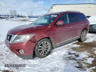 2016 Nissan Pathfinder Platinum with VIN 5N1AR2MM2GC662041, listed as a Copart auction lot 51854835 with 297,874 mi miles and Salvage Title. Bid and sale history available at carsss.com. Image 1.