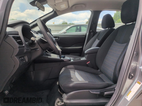2024 Nissan LEAF S with VIN 1N4AZ1BV5RC555956, listed as a Copart auction lot 60755845 with 9,587 mi miles and Salvage title. Bid and sale history available at DreamBid. Image 7.