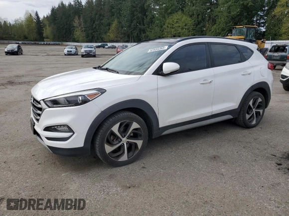 2017 Hyundai Tucson Sport with VIN KM8J3CA25HU570945, listed as a Copart auction lot 52555265 with 124,192 mi miles and Salvage Title. Bid and sale history available at DreamBid. Image 1.