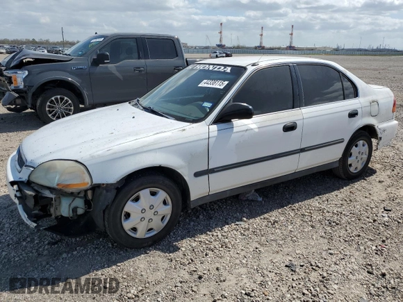 1997 Honda Civic LX with VIN 1HGEJ6672VL028626, listed as a Copart auction lot 44338115 with 120,199 mi miles and Salvage Title. Bid and sale history available at carsss.com. Image 1.