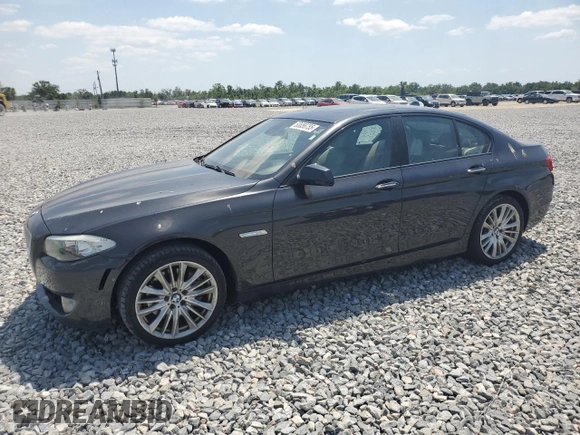 2012 BMW 5 Series 550i with VIN WBAFR9C58CDV59205, listed as a Copart auction lot 53656755 with 122,445 mi miles and Salvage Title. Bid and sale history available at carsss.com. Image 1.