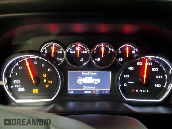 2019 Chevrolet Silverado 1500 LT Trail Boss with VIN 1GCPYFEDXKZ163999, listed as a Copart auction lot 52456855 with 81,804 mi miles and Salvage Title. Bid and sale history available at DreamBid. Image 9.
