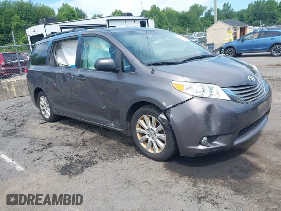 2011 Toyota Sienna XLE with VIN 5TDDK3DC8BS028176, listed as a IAAI auction lot 42592654 with 161,992 mi miles and . Bid and sale history available at DreamBid. Image 1.