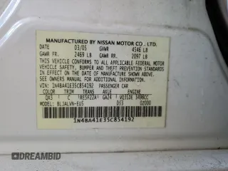 2005 Nissan Maxima 3.5 SL with VIN 1N4BA41E35C854192, listed as a Copart auction lot 75541544 with 162,470 mi miles and Salvage Title. Bid and sale history available at carsss.com. Image 12.