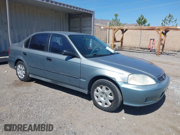 1999 Honda Civic LX z VIN 2HGEJ667XXH575496, wystawiony jako IAAI lot #42372107 z przebiegiem 175 154 mil mil oraz . Historia ofert i sprzedaży dostępna na DreamBid. Obrazek 1.