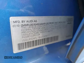 2011 Audi S4 Premium Plus with VIN WAUDGAFL1BA030977, listed as a Copart auction lot 84727524 with 121,784 mi miles and Salvage Title. Bid and sale history available at carsss.com. Image 14.