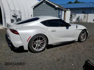 2021 Toyota GR Supra 3.0 with VIN WZ1DB0C0XMW037925, listed as a Copart auction lot 67085904 with 24,458 mi miles and Salvage Title. Bid and sale history available at carsss.com. Image 3.