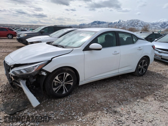 2022 Nissan Sentra SV with VIN 3N1AB8CV2NY220700, listed as a Copart auction lot 50103095 with 35,554 mi miles and Salvage Title. Bid and sale history available at DreamBid. Image 1.
