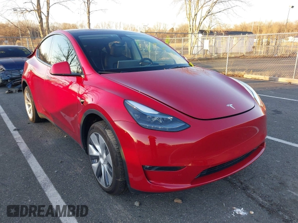 2023 Tesla Model Y Long Range with VIN 7SAYGDEE1PF860207, listed as a IAAI auction lot 41101287 with 24,320 mi miles. Bid and sale history available at carsss.com. Image 1.