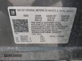 2021 Chevrolet Equinox LT z VIN 3GNAXUEV6ML302677, wystawiony jako IAAI lot #42327086 z przebiegiem 142 746 mil mil oraz . Historia ofert i sprzedaży dostępna na DreamBid. Obrazek 9.