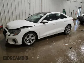 2022 Audi A3 Premium with VIN WAUAUDGY2NA085966, listed as a Copart auction lot 44707795 with 24,683 mi miles and Clean Title. Bid and sale history available at carsss.com. Image 1.