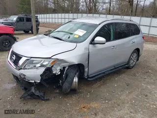 2013 Nissan Pathfinder Platinum with VIN 5N1AR2MN9DC689838, listed as a IAAI auction lot 41733483 with 118,502 mi miles. Bid and sale history available at carsss.com. Image 2.