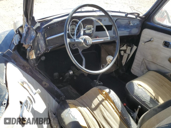 1967 Volkswagen Beetle with VIN 117141737, listed as a Copart auction lot 77373074 with 22,424 mi miles and Salvage Title. Bid and sale history available at DreamBid. Image 8.