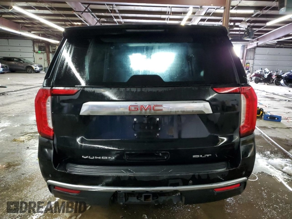 2021 GMC Yukon SLT with VIN 1GKS2BKD9MR188327, listed as a Copart auction lot 82426804 with 91,959 mi miles and Salvage Title. Bid and sale history available at carsss.com. Image 6.