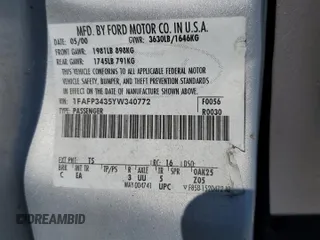2000 Ford Focus SE with VIN 1FAFP3435YW340772, listed as a Copart auction lot 45588045 with 170,349 mi miles and Salvage Title. Bid and sale history available at carsss.com. Image 14.
