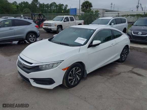 2017 Honda Civic Coupe LX with VIN 2HGFC4B5XHH311817, listed as a IAAI auction lot 41924409 with 131,895 mi miles. Bid and sale history available at carsss.com. Image 2.