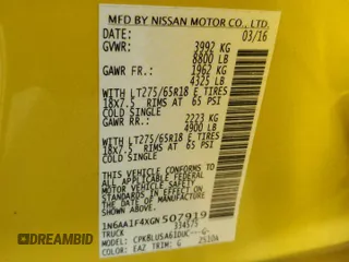 2016 Nissan Titan XD S with VIN 1N6AA1F4XGN507919, listed as a Copart auction lot 71314104 with 146,509 mi miles and Salvage Title. Bid and sale history available at carsss.com. Image 12.
