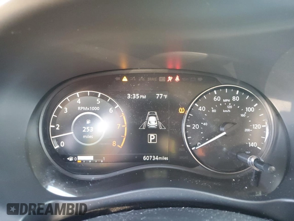2021 Nissan Kicks SR with VIN 3N1CP5DV5ML531458, listed as a Copart auction lot 48510285 with 60,734 mi miles and Salvage Title. Bid and sale history available at carsss.com. Image 9.