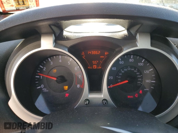 2014 Nissan Juke SV with VIN JN8AF5MV4ET362235, listed as a Copart auction lot 80302924 with 143,862 mi miles and Salvage title. Bid and sale history available at DreamBid. Image 9.