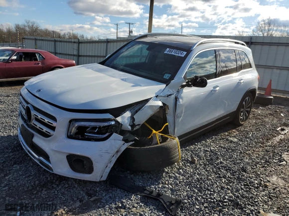 2020 Mercedes-Benz GLB with VIN W1N4M4HB0LW022769, listed as a Copart auction lot 86610324 with 49,670 mi miles and Salvage Title. Bid and sale history available at carsss.com. Image 1.