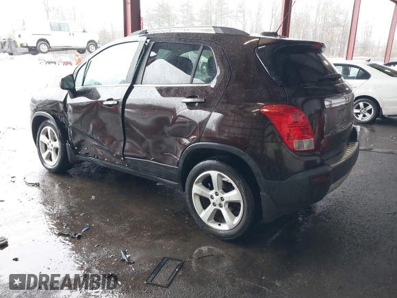 2015 Chevrolet Trax LTZ with VIN KL7CJTSB9FB147244, listed as a IAAI auction lot 41722081 with 125,675 mi miles. Bid and sale history available at carsss.com. Image 3.
