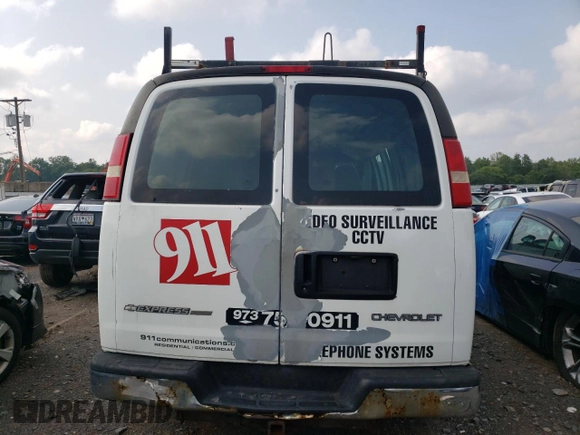 2004 Chevrolet Express Cargo Van with VIN 1GCGG25V341159668, listed as a Copart auction lot 65355864 with Not Provided miles and Salvage Title. Bid and sale history available at carsss.com. Image 6.
