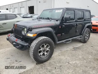 2019 Jeep Wrangler Unlimited Rubicon with VIN 1C4HJXFN6KW665805, listed as a Copart auction lot 45424005 with 141,007 mi miles and Salvage title. Bid and sale history available at DreamBid. Image 1.
