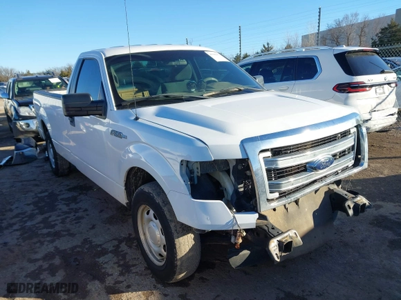 2014 Ford F-150 XL with VIN 1FTNF1CF8EKD17658, listed as a IAAI auction lot 41442651 with 155,924 mi miles. Bid and sale history available at carsss.com. Image 1.