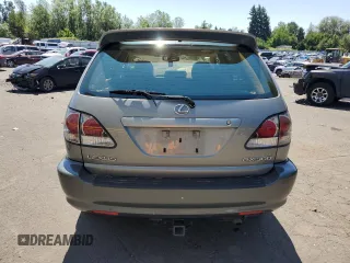2002 Lexus RX 300 with VIN JTJHF10U220265688, listed as a Copart auction lot 62247264 with 89,459 mi miles and Salvage Title. Bid and sale history available at carsss.com. Image 6.